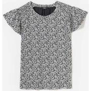 T-shirt enfant Le Temps des Cerises T-shirt à motif floral maggi noir
