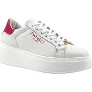 Chaussures Twin Set Sneaker Donna Bianco Bright Rose 241TC050