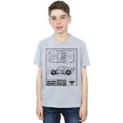 T-shirt enfant Disney Cars Lightning McQueen Blueprint