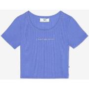 T-shirt enfant Le Temps des Cerises Crop top yukongi bleu lavande