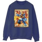 Sweat-shirt Disney Big Hero 6 Baymax Fred Newspaper