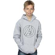 Sweat-shirt enfant Marvel Avenegers Assemble A Logo Outline