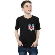 T-shirt enfant Dessins Animés Sylvester Face Faux Pocket