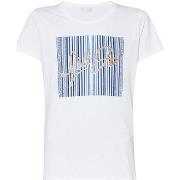 T-shirt Liu Jo T-shirt avec imprimé à rayures et logo