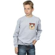 Sweat-shirt enfant Dessins Animés Tasmanian Devil Face Faux Pocket