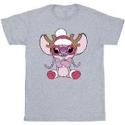 T-shirt enfant Disney Lilo Stitch Angel Reindeer