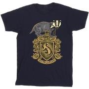 T-shirt enfant Harry Potter Hufflepuff Sketch Crest