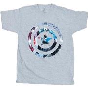 T-shirt enfant Marvel Avengers Captain America Montage Symbol
