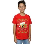 T-shirt enfant Spongebob Squarepants Ugly Christmas