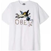 T-shirt Obey flower angel