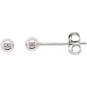 Boucles oreilles Brillaxis Boucles d'oreilles Boule 3 mm or blanc 9 ca...