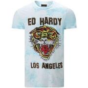 T-shirt Ed Hardy Los tigre t-shirt turquesa