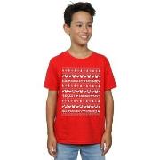 T-shirt enfant Disney Mickey And Minnie Christmas Fair Isle