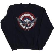 Sweat-shirt Marvel Falcon And The Winter Soldier Captain America Shiel...