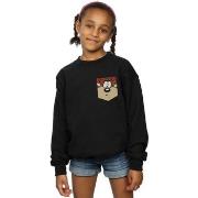 Sweat-shirt enfant Dessins Animés Tasmanian Devil Face Faux Pocket