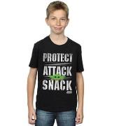 T-shirt enfant Disney The Mandalorian Protect Attack Snack