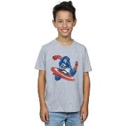 T-shirt enfant Marvel Avengers Captain America Spray
