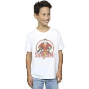 T-shirt enfant Dc Comics Shazam Retro Circle Distressed