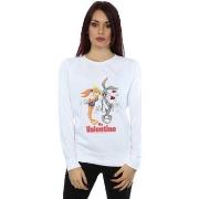 Sweat-shirt Dessins Animés Bugs Bunny And Lola Valentine's Day