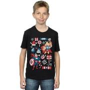 T-shirt enfant Marvel Thor And Captain America Christmas Day