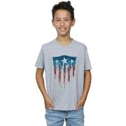 T-shirt enfant Marvel Captain America Flag Shield