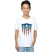 T-shirt enfant Marvel Captain America Flag Shield
