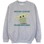 Sweat-shirt enfant Disney The Mandalorian Does Not Listen