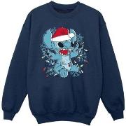 Sweat-shirt enfant Disney Lilo And Stitch Christmas Lights Sketch