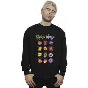 Sweat-shirt Rick And Morty Tie Dye Faces