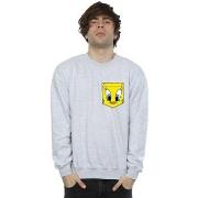 Sweat-shirt Dessins Animés Tweety Pie Face Faux Pocket