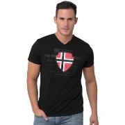 T-shirt Geographical Norway T-Shirt casual en coton