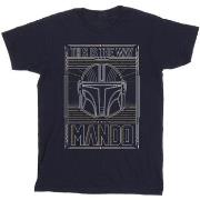 T-shirt enfant Disney The Mandalorian The Way Outline Helm