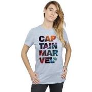 T-shirt Marvel Captain Space Text