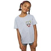 T-shirt enfant Dessins Animés Bugs Bunny Face Faux Pocket