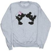 Sweat-shirt enfant Disney Mickey Minnie Kiss Silhouette