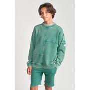 Sweat-shirt enfant Le Temps des Cerises Sweat jonbo vert délavé