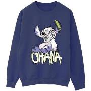 Sweat-shirt Disney Lilo And Stitch Ohana Graffiti