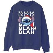 Sweat-shirt Disney Lilo And Stitch Christmas Blah Blah Blah