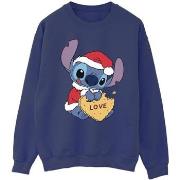 Sweat-shirt Disney Lilo And Stitch Christmas Love Biscuit