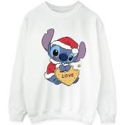 Sweat-shirt Disney Lilo And Stitch Christmas Love Biscuit