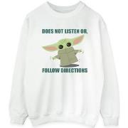 Sweat-shirt Disney The Mandalorian Does Not Listen