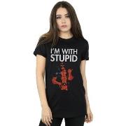 T-shirt Marvel Deadpool I'm With Stupid