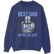 Sweat-shirt Disney Mandalorian Best Dad Galaxy