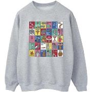 Sweat-shirt Dessins Animés Grid Squares