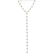 Collier Orusbijoux Collier Cravate Argent Doré Pierres Spinelle Noires