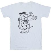 T-shirt The Flintstones Fred and Wilma Kiss