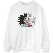 Sweat-shirt Disney Villains Crazy Cruella De Vil