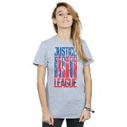 T-shirt Dc Comics Justice League Movie Team Flag