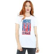 T-shirt Dc Comics Justice League Movie Team Flag