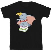 T-shirt Disney Dumbo Sitting On Books